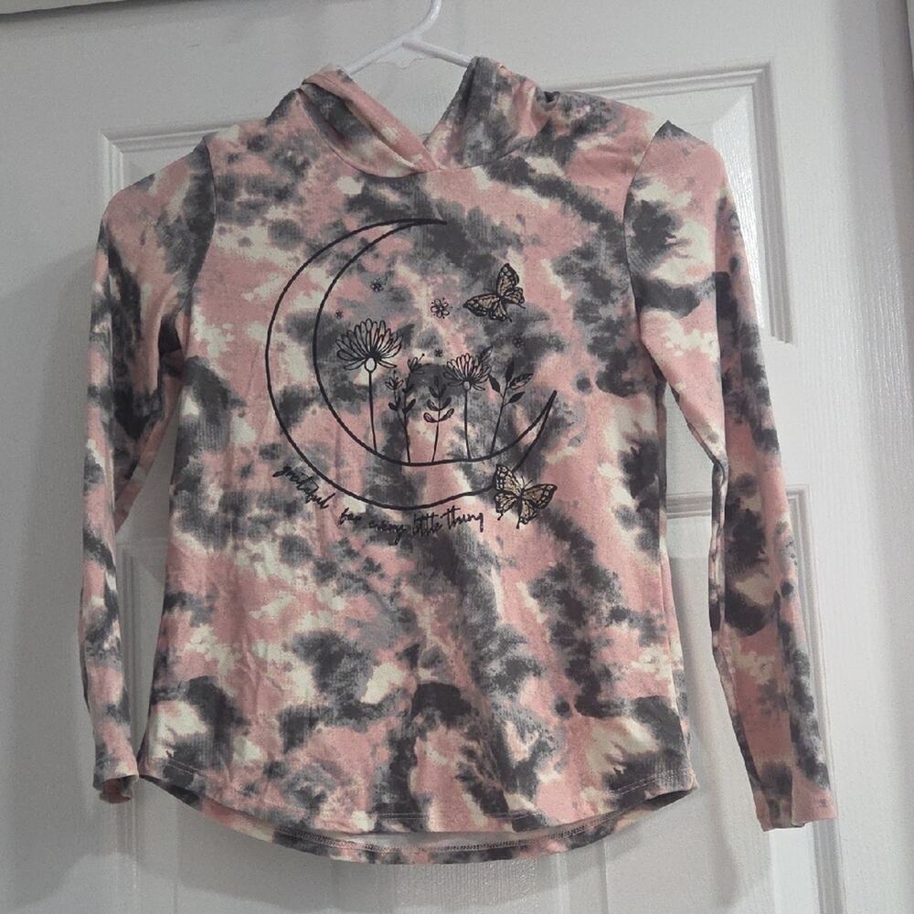 Lily Bleu Pink and Gray Tie-Dye Hoodie